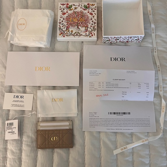 Dior Caro Small Calfskin Card Holder - Picture 4 of 4